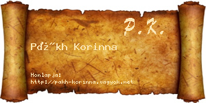 Pákh Korinna névjegykártya